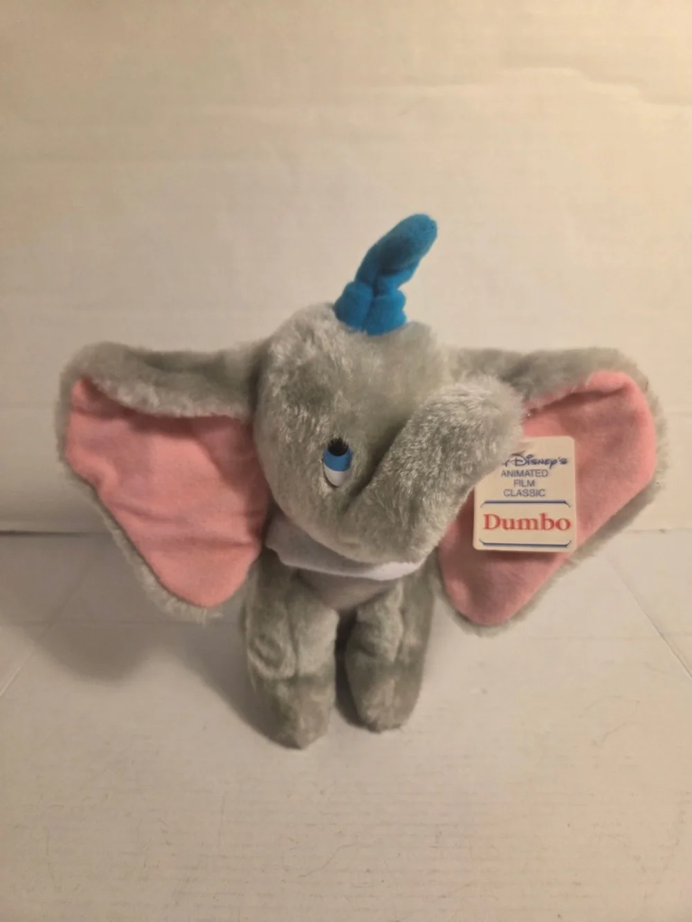 Walt Disney Animated Film Classic Dumbo Plush Vintage  8” Stuffed Animal w/ Tags